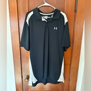 Black and white under armour polo